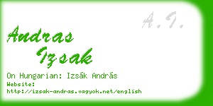 andras izsak business card