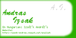 andras izsak business card